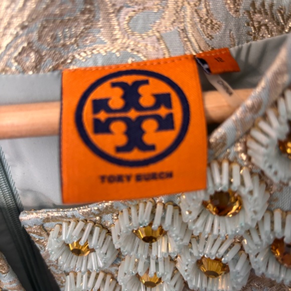 Tory Burch brocade blouse with beading - Picture 3 of 3